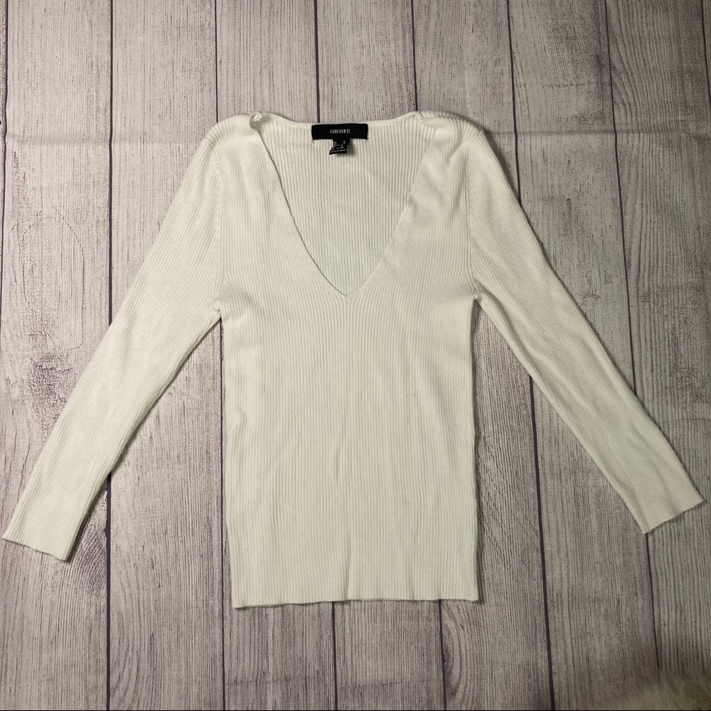 Forever 21 Deep V-neck Sweater